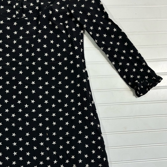 J.Crew Collection Star Dress Silk Ruffle Black White Womens Size 4 - Picture 14 of 16